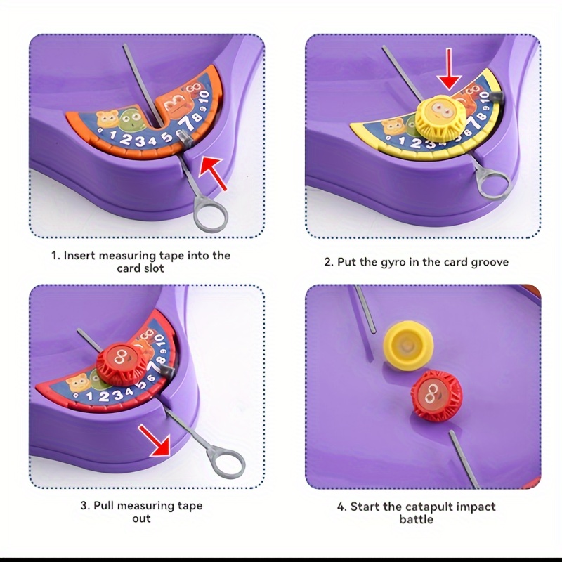kids gyroscopes set 4 player interactive spinning tops game for children ages 3 6 educational toy for color recognition intelligence development ideal for gifts details 4