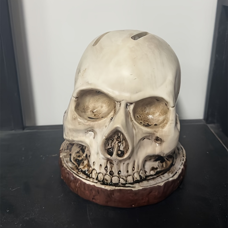 Image of Knife Holder For Kitchen Storage Skeleton Knife Stand Kitchen Decorations Horror Kitchen Storage Head Rack Kitchen Fruit Storage Rack Decoration Fruit Storage Rack Gray
