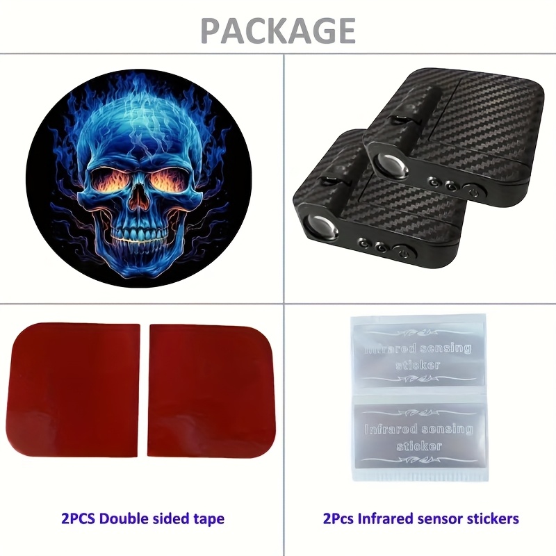 Set of 2 Wireless LED Projector Lights for Car Doors