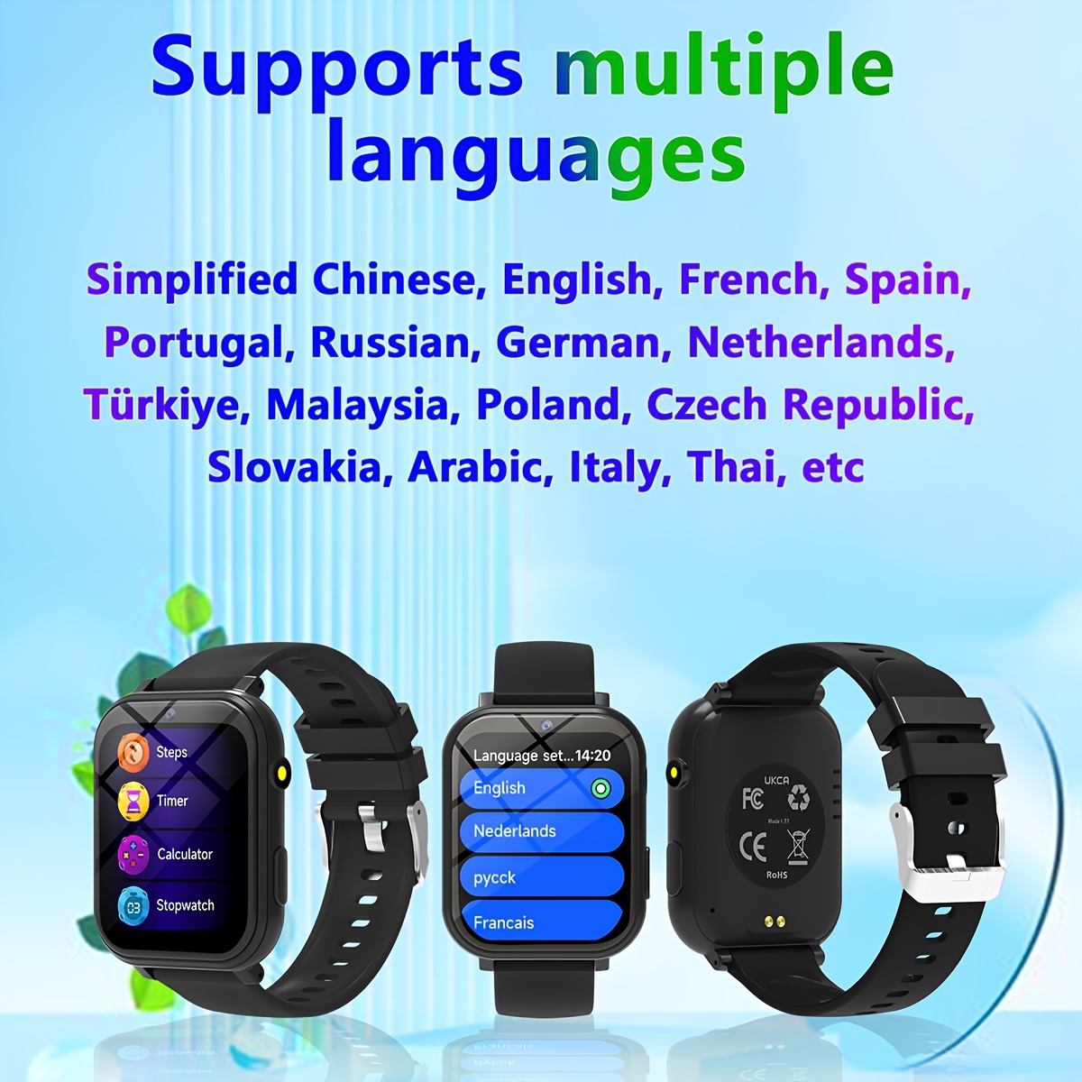 Smartwatch voor Kinderen - Educatief Spelhorloge met 18 Ingebouwde Games, Camera, Video-opname, Muziekafspelen, Stappenteller, Wekker, Zaklampje – Het Perfecte Cadeau voor Tieners en Kinderen, Leuk Lerend Gadget, Activiteiten Tracker Voor Kids, Kleurrijk Horloge Verwarmd Draagcomfort Stevige Constructie Multifunctionele Accessoire Schoolleeftijd