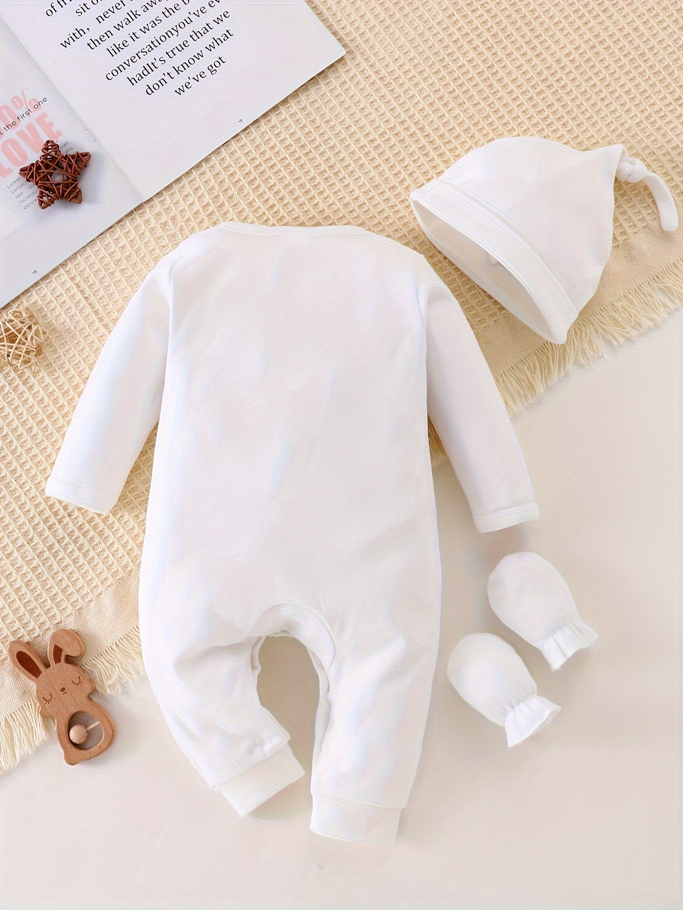 Pure witte driedelige set voor baby's