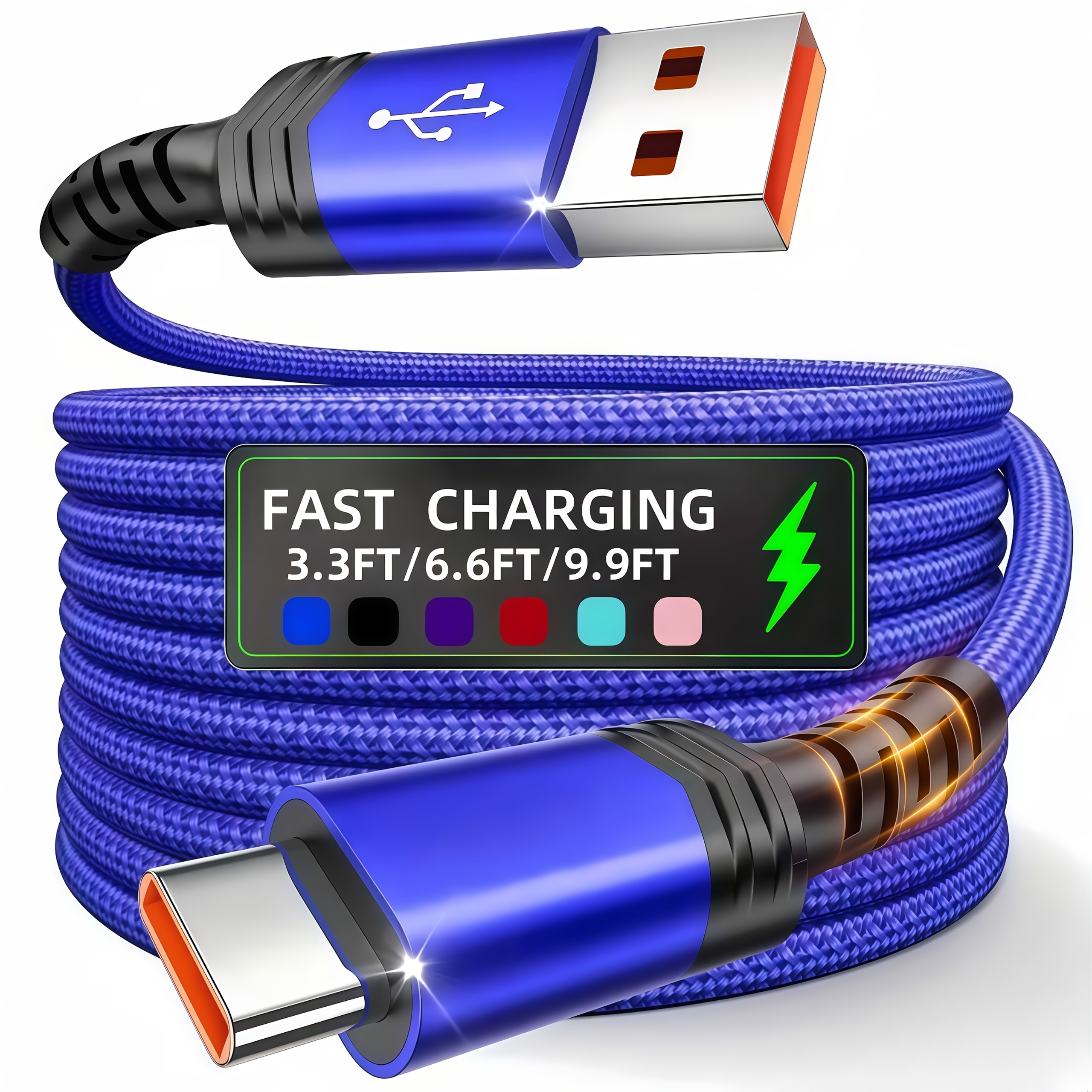hot new product usb c nylon braid fast charging cable suitable for   xiaomi and other devices charging data synchronization cable support data transmission matte 100cm 200cm 300cm