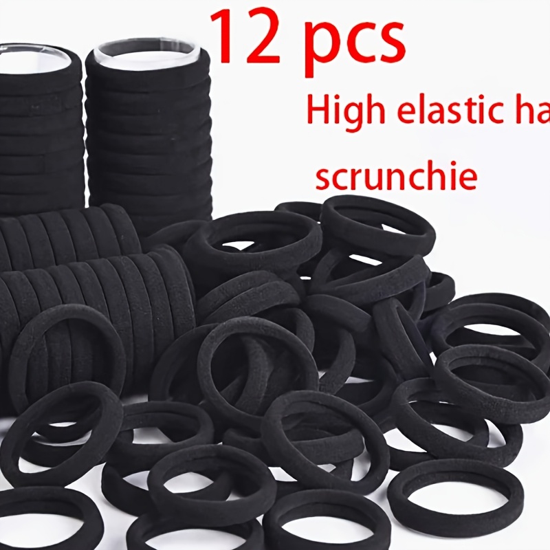 TEMU Confezione da 12 elastici per capelli senza cuciture ad elasticit�, accessori per capelli per code e , delicati sui capelli