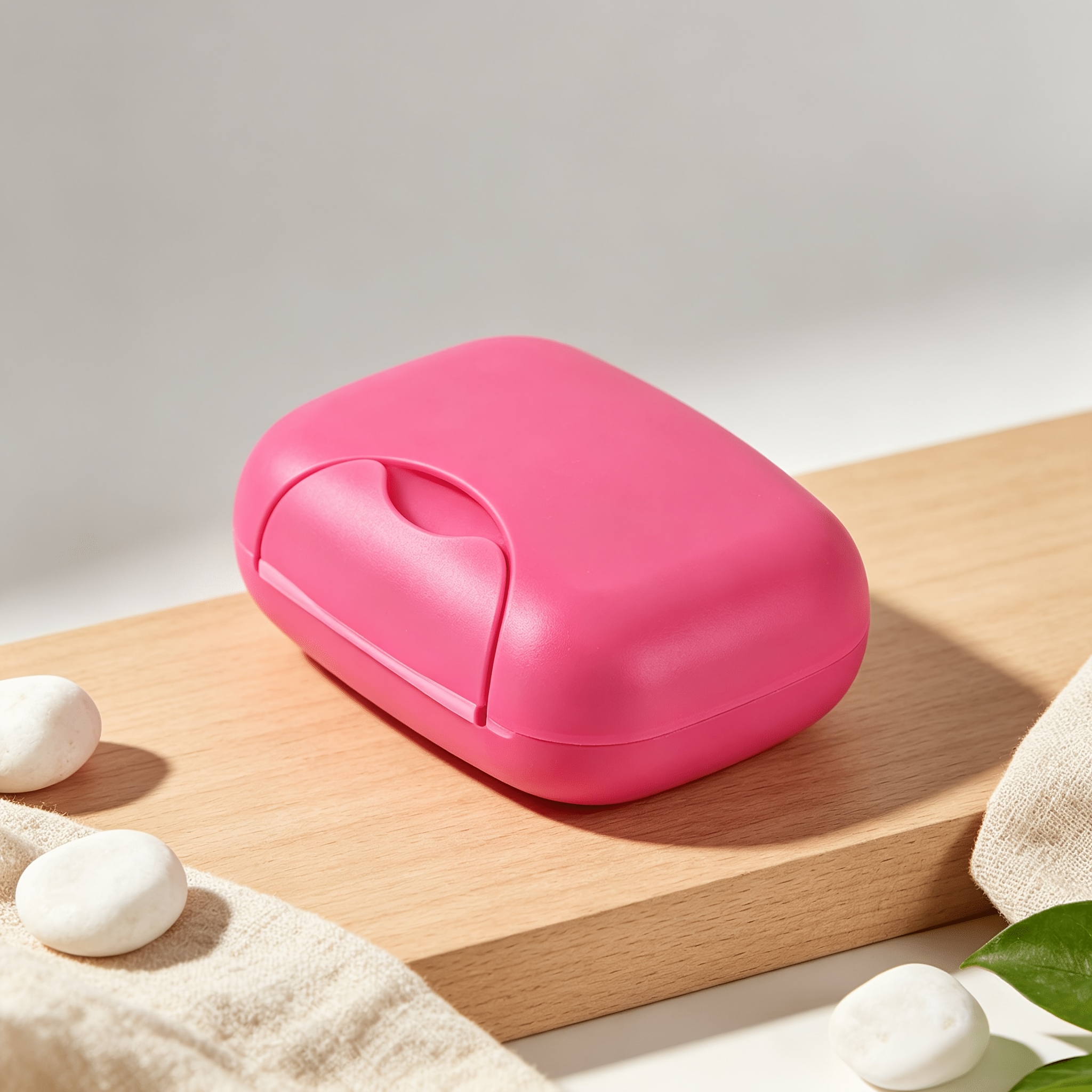 TEMU 1-pack Portable Travel Soap Dish, Cute And Creative Macaron-colored Soap Box, Sealed And Leak-proof Soap Case, Convenient For Business Trips And