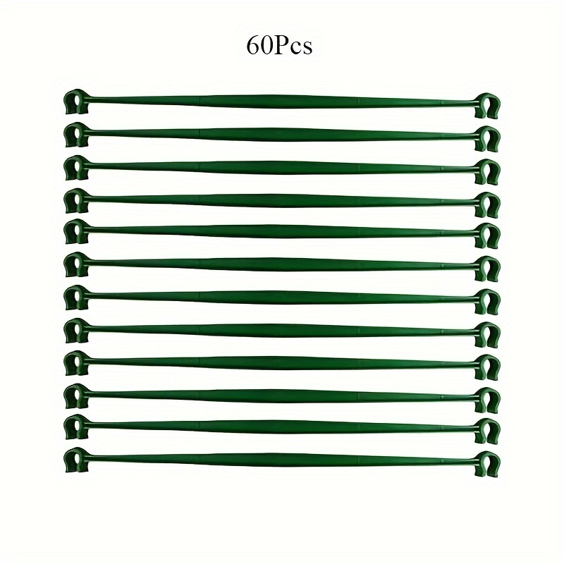 Image of 30/60pcs Of Support For Tomato Cages, Adjustable Trellis Connectors Measuring 11.8 Inches With 2 Buckles For To 11mm Diameter Plant Stakes