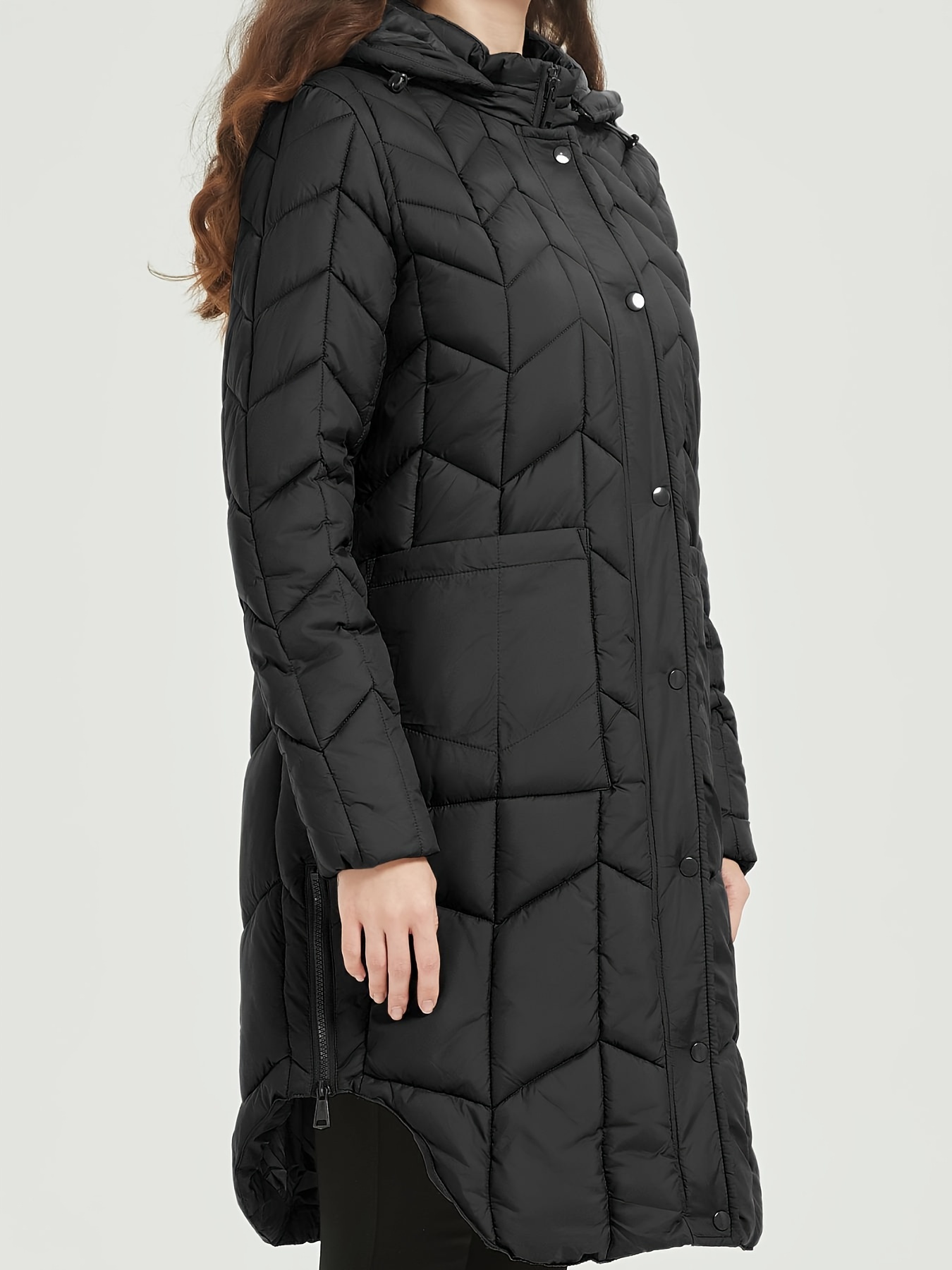 casaco feminino de inverno com acolchoado e bolsos Temu Brazil