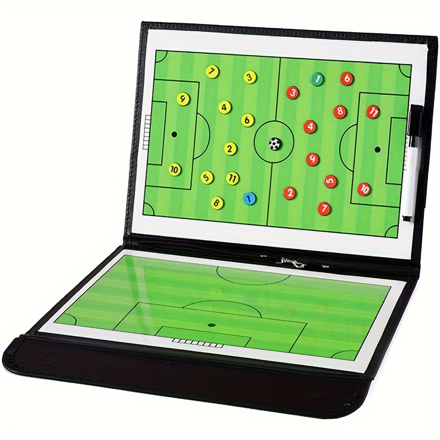 

1pc, Soccer Coaching Board Clipboard, Magnetic Board Kit With Dry Eraser, Marker Pen And Zipper Bag