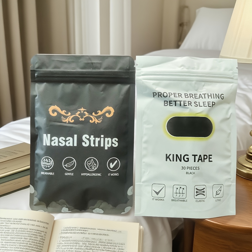 60pcs Deep Sleep Teeth Grinding Tape & 60pcs Enhanced Sticky Sports Nose Patches - Breathable, Strong Hold, Light Beige, Free Removal, for Sleep Apnea, Sensitive, Sleep Apnea Solution, Light Beige Protection, Breathable Material