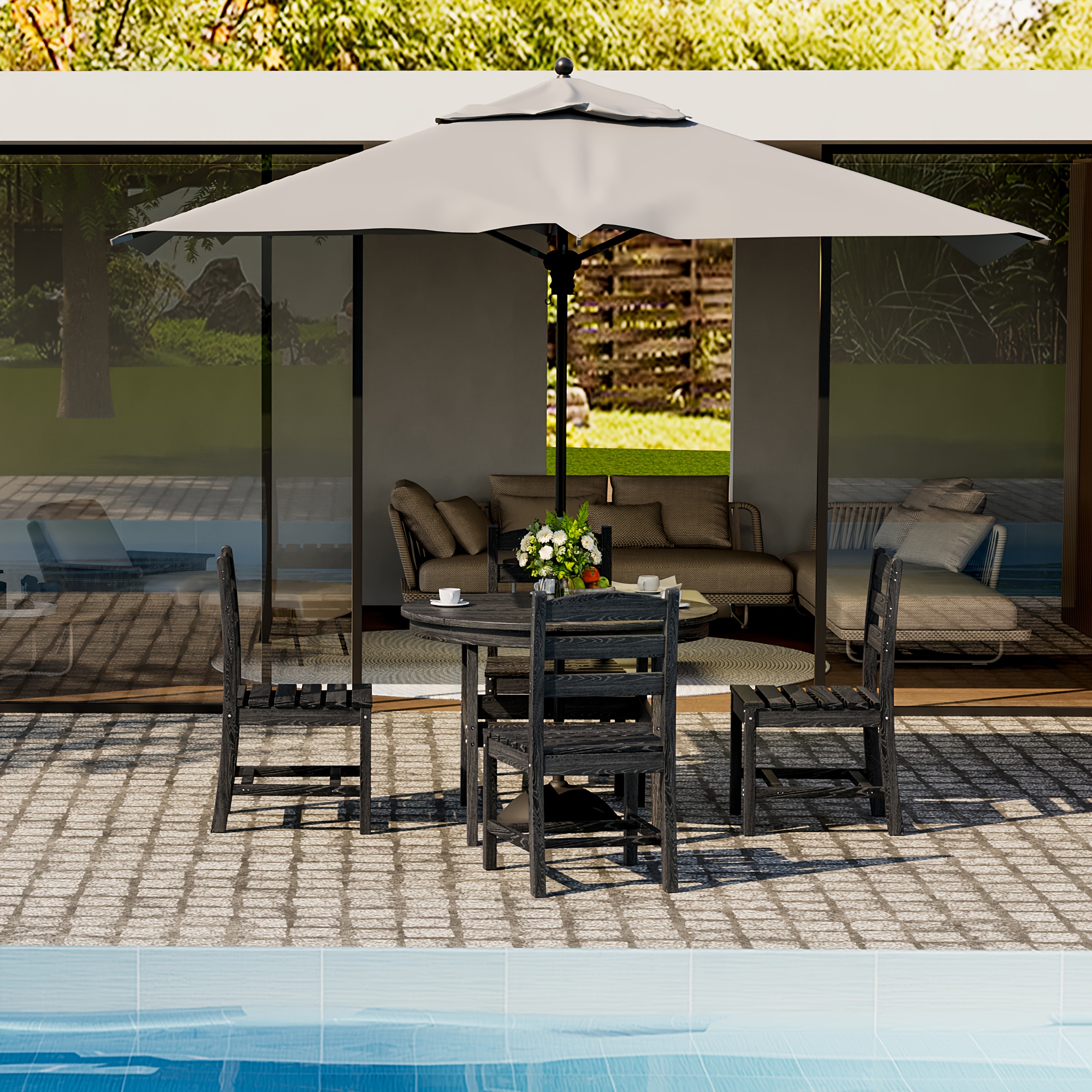 hdpe patio dining set outdoor dining set 4 relaxing hdpe - Temu