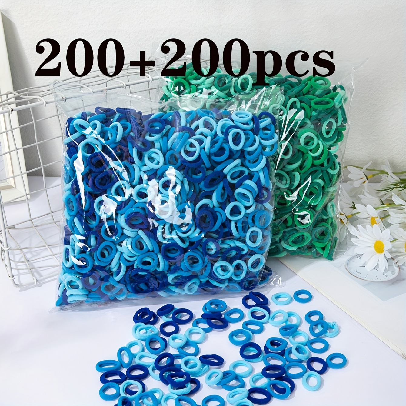 E-shop 400 Stück 'S Haarverlängerungen mit hoher Elastizität, modisches Nylon-Haarband, einfaches Grund-Haarband und Stirnband