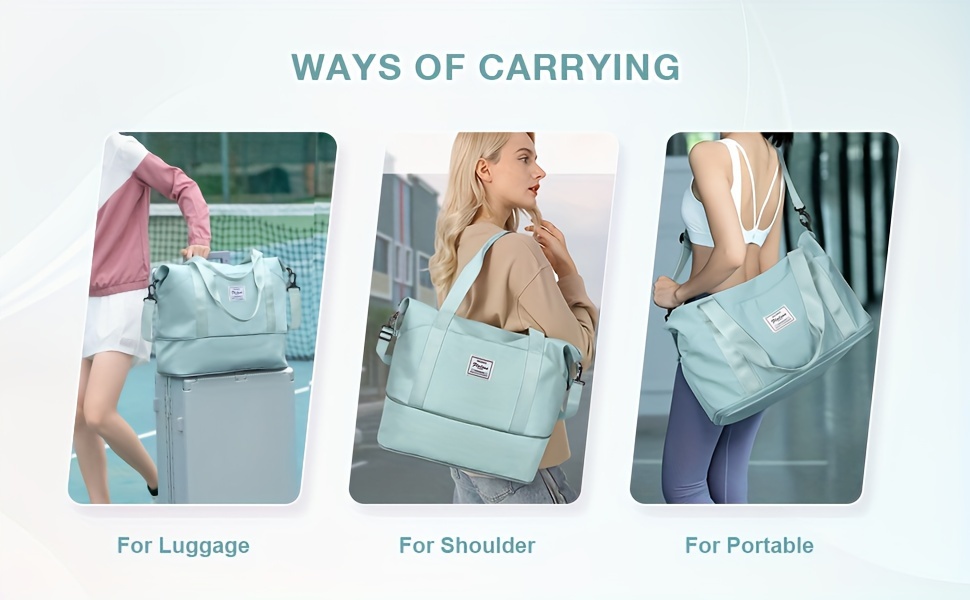  duffle bag large gym tote bag for women weekender bag carry on bag for airplane ladies beach bag overnight bag details 4