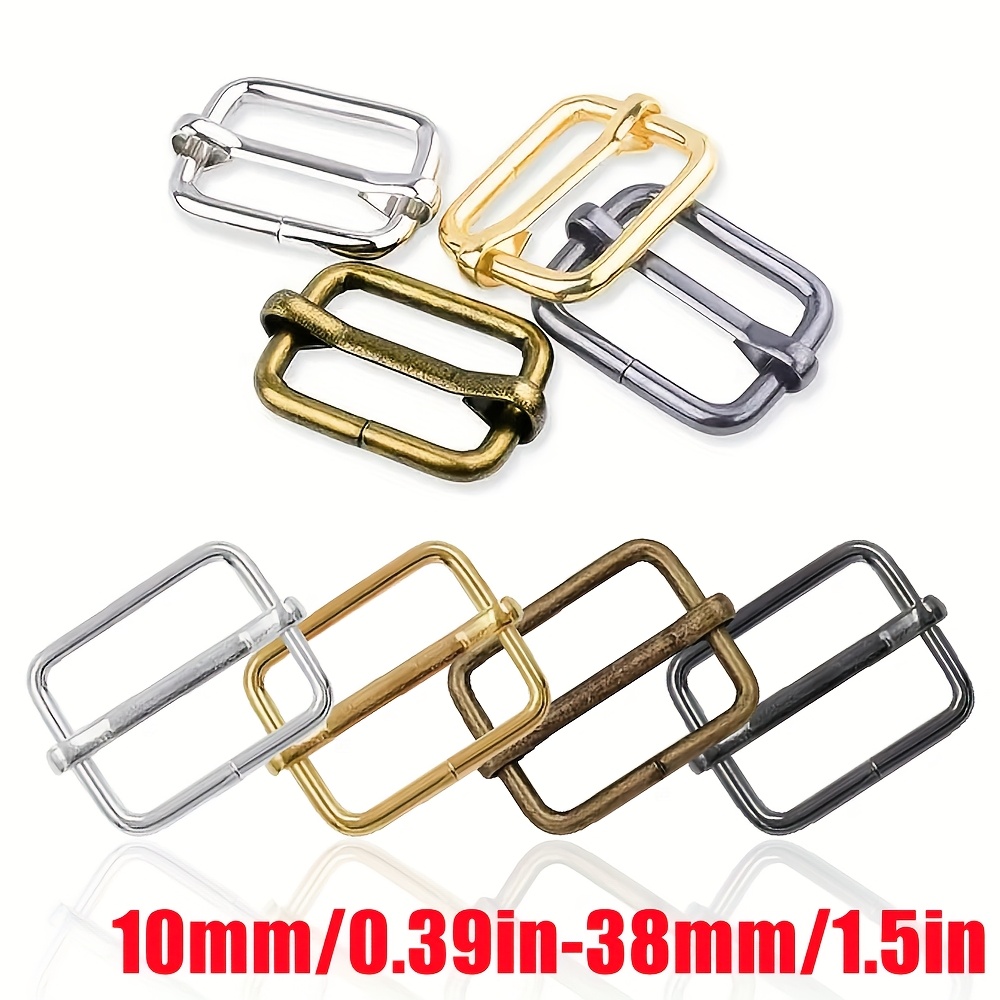 

10pièces Boucles de glissement réglables en métal Tri- Rectangle Adjuster Strap Slider pour sac à dos vêtements accessoires de matériel