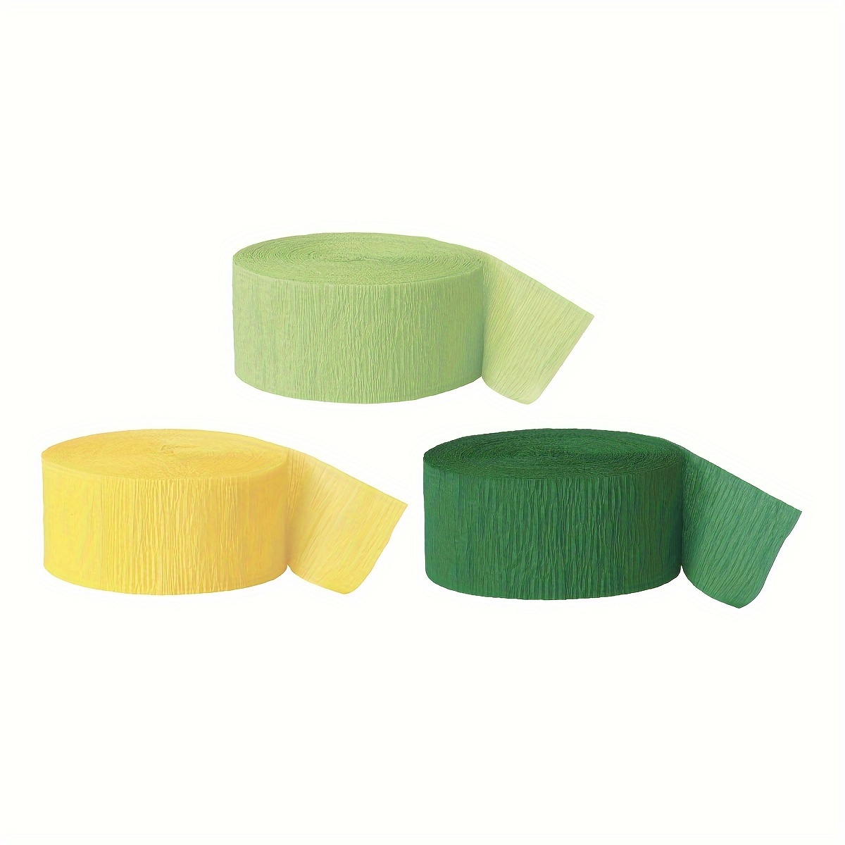 Image of 3 Rolls Of Lemon-colored Crepe Paper Tassels, Fresh Party Decorations, Tassel Garlands, Hanging Background Decorations, Suitable For Weddings, Birthday Parties, And Festive Celebrations, Bright Colors