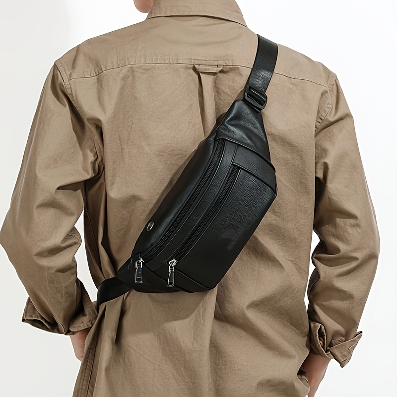 PU Leather Belt Phone Pouch Men