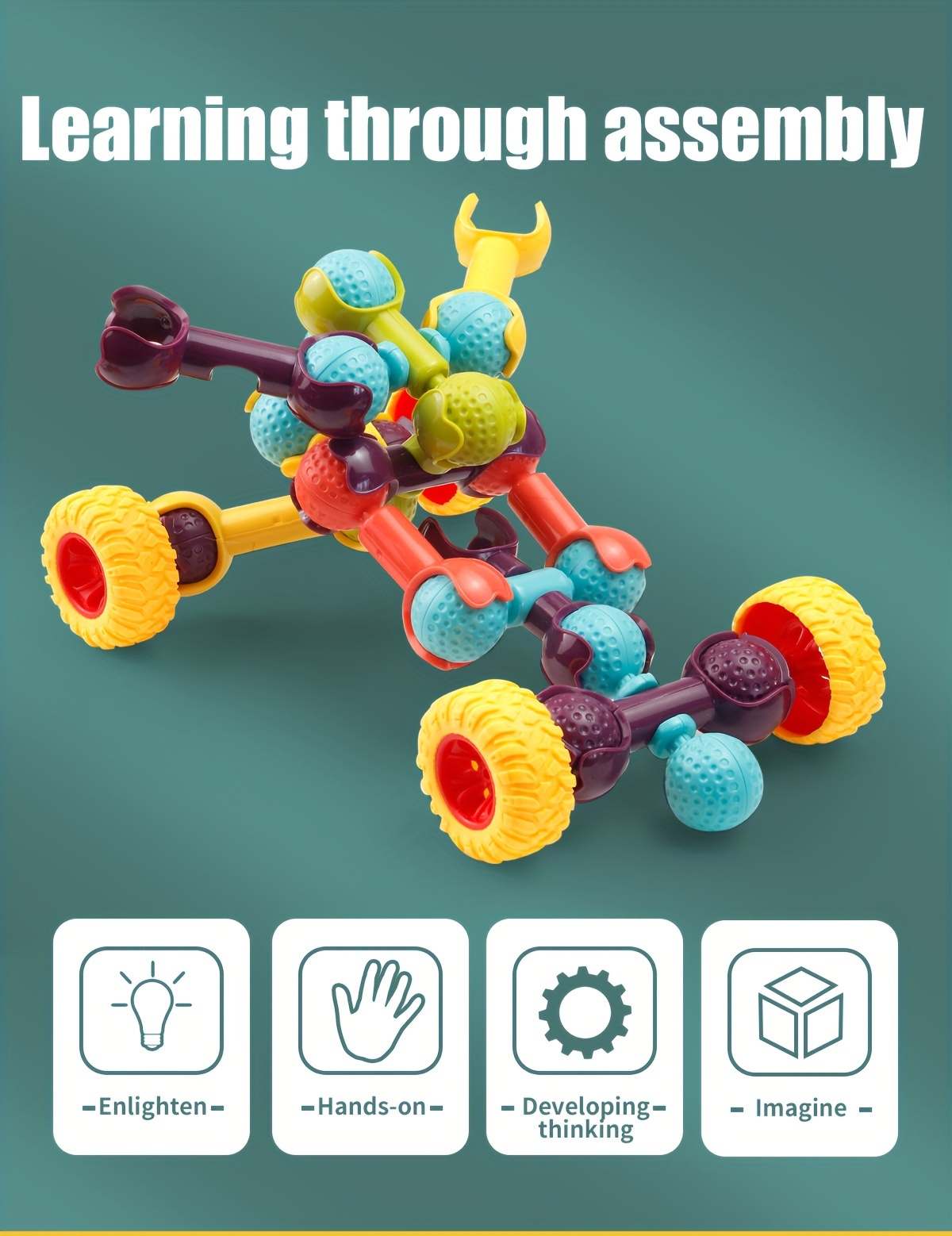 Building Blocks, Articulated Blocks, 50pcs, 95pcs, 190pcs To Construct Toys, Creative And Logical Thinking Development. Christmas/Thanksgiving Day/New Year Gift