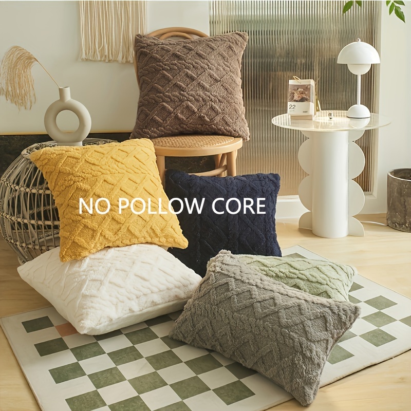 

1pc Solid Jacquard Stuffed And Geometrial Pattern Cushion Cover Piliow With High Quality For Sofa And Bed Without Insert