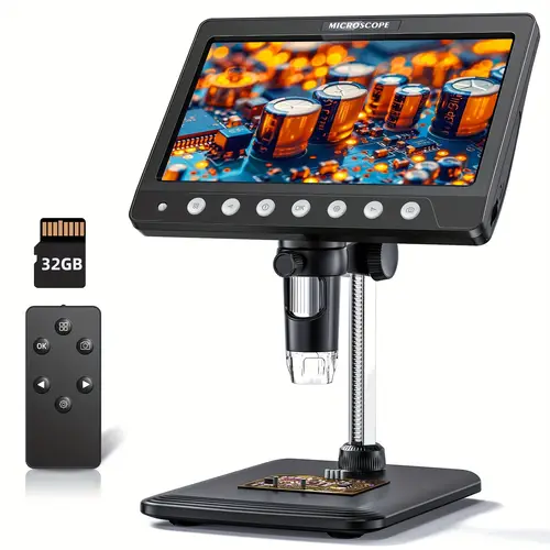 digital microscope with 32gb sd card ips coin microscope for error with screen 1200x soldering microscope with 8 led lights usb microscope for windows