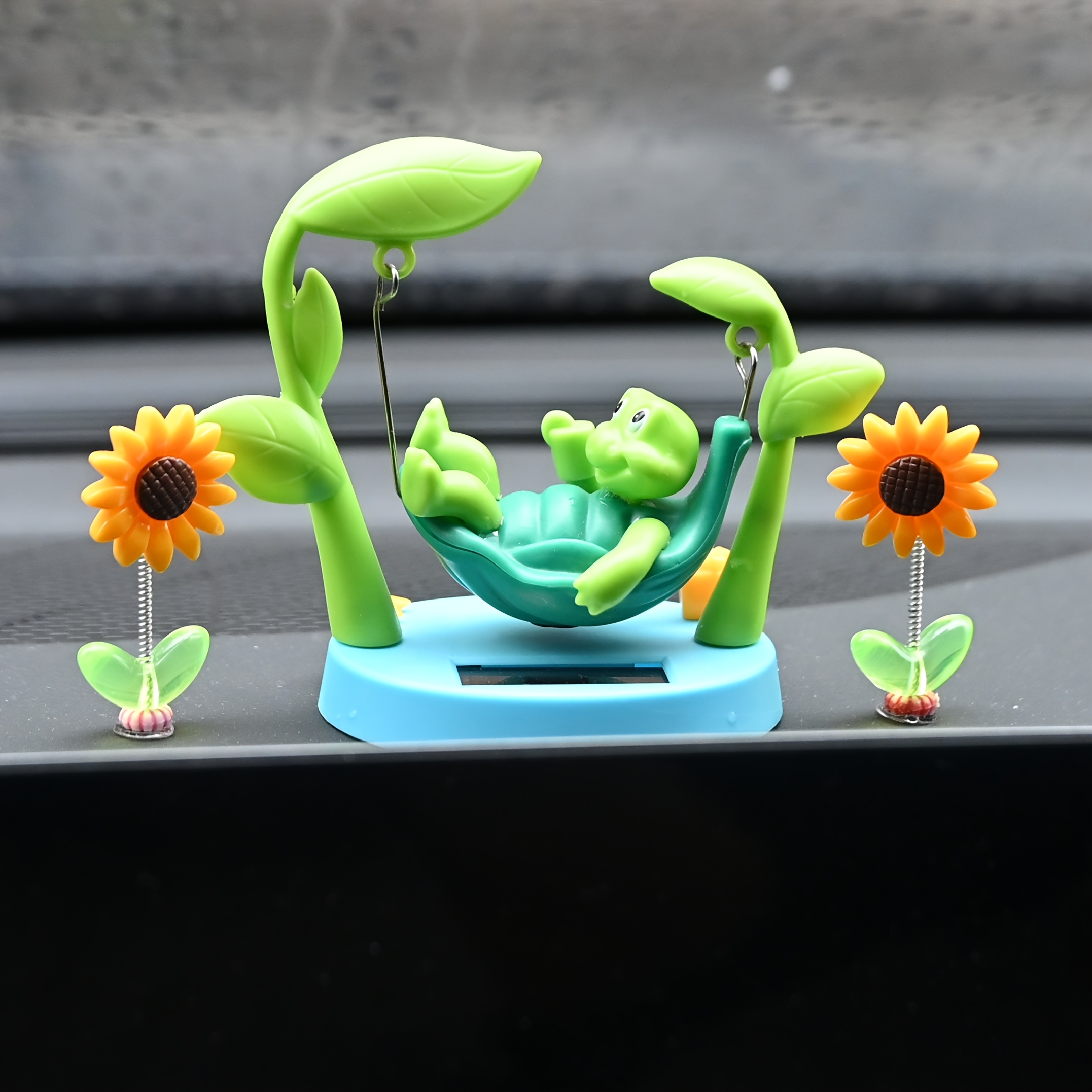 E-shop Neue kreative Ornament-Autoinnenraumdekoration Sonnenblume Cartoon-Schildkrötenfigur niedliches Ornament Außendekoration kleines
