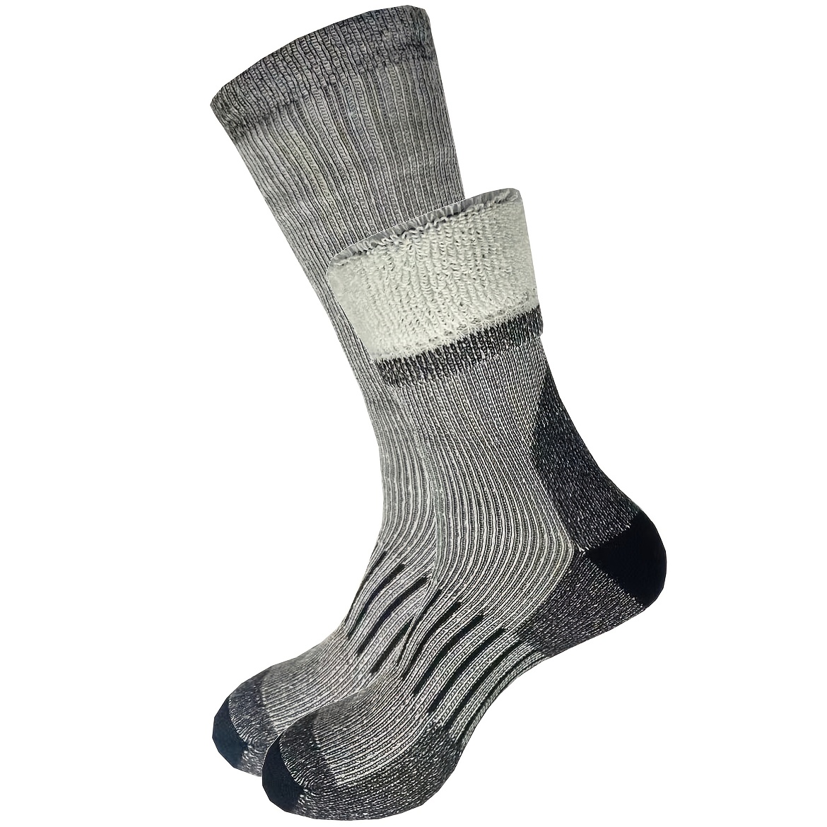 TEMU Warm Wool Socks, Winter Moisture-wicking, Breathable And Comfortable Boot Socks, 3 Pairs