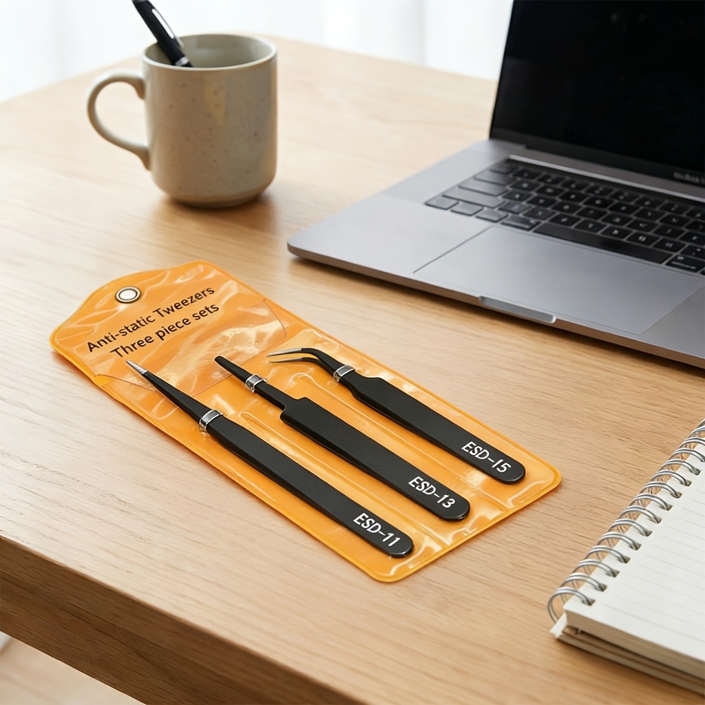TEMU Advanced Static Removal Stainless Steel Clip Set-ultra-accurate, Industrial-grade Tool For Home Repairs, Model Making And Electronics. Durable,