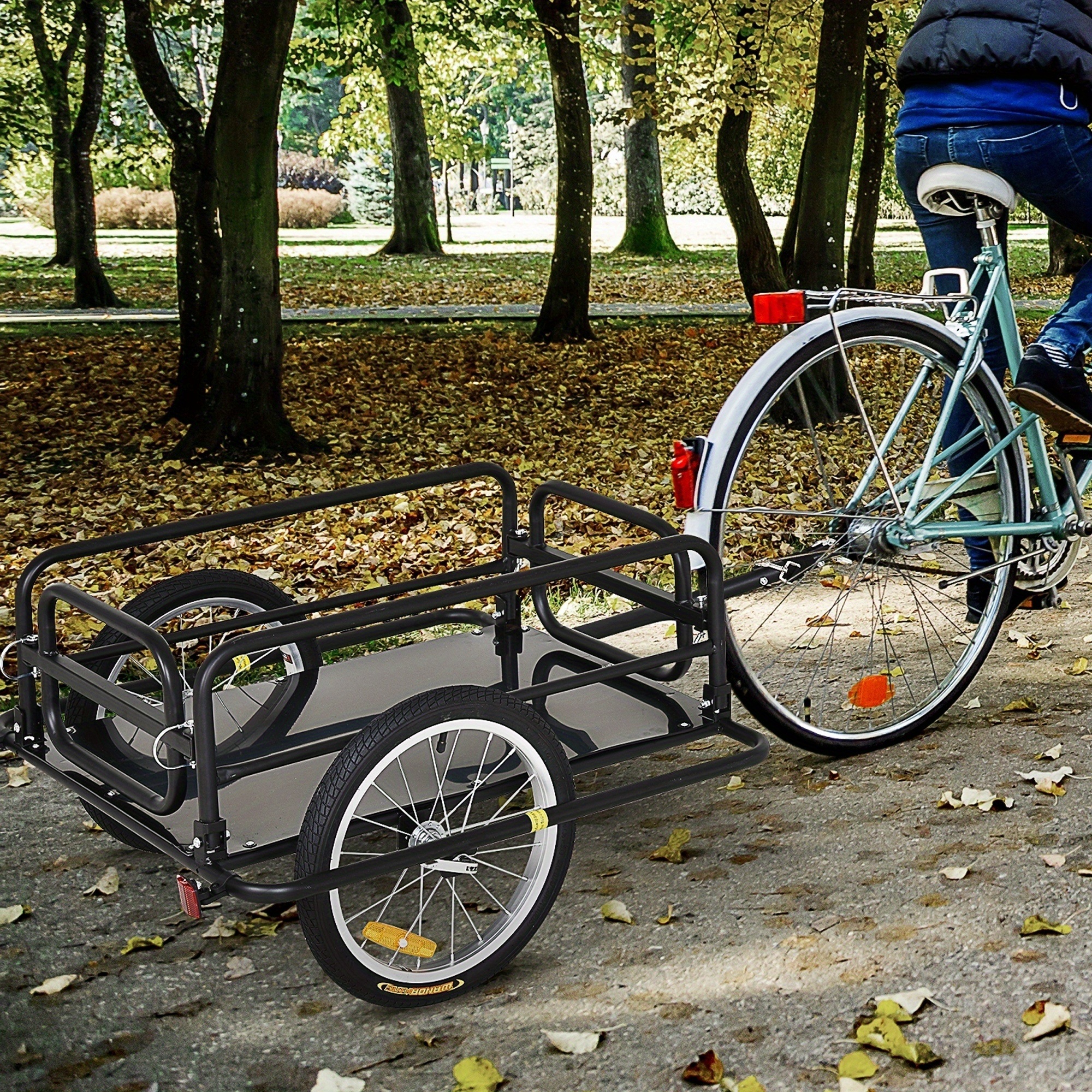   bicycle cargo trailer travel luggage carrier utility bike cart