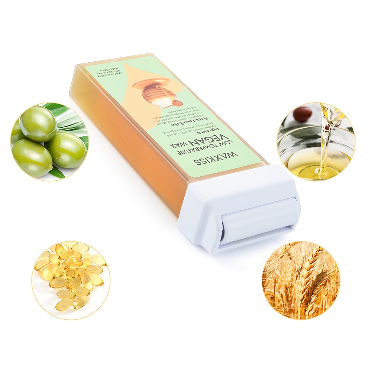 Image of Waxkiss 100g Honey Flavored Depilatory Soft Wax Roll On Wax Hair Removal Wax Cartridge Depilatory Wax Roller For Waxing Cartridge Refill Home Self Waxing Legs And