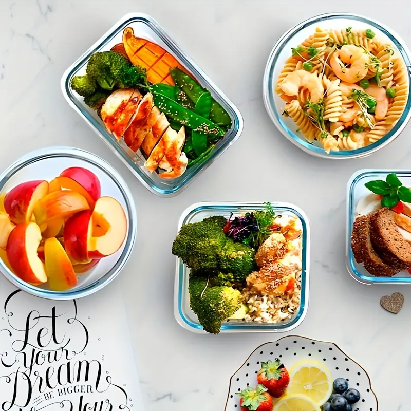 12 lids 12 containers stackable 24pcs glass food container multi purpose meal prep and pantry with airtight lids oven microwave refrigerator and dishwasher safe durable space saving design heating and organization Product details 1