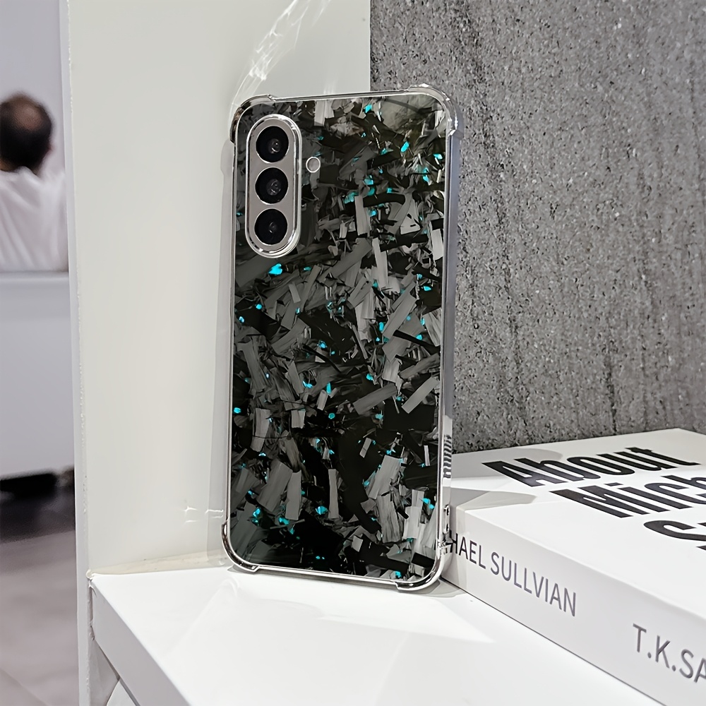 TEMU Phone Case - A Fiber Phone Cover Designed For For Galaxy Models Including A56, A36, A55, And , Featuring A Shatterproof Tempered Glass Back