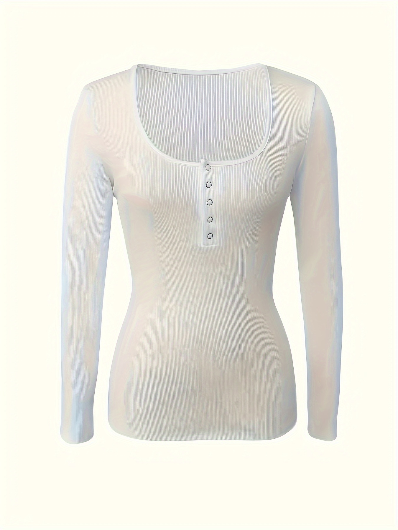 T-Shirt Manches Longues IWoo Imprimé Carreaux - Polyester Élastique Décontracté
