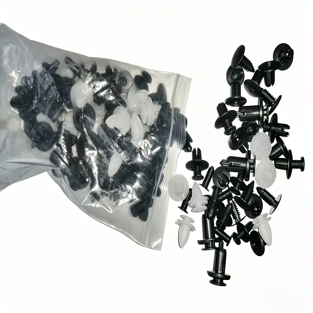 109pcs Universal Automotive Plastic Clips For 6 Models, Bumper, Fender, Fender Liner, Interior Panel Fasteners, Trunk Latch Screws