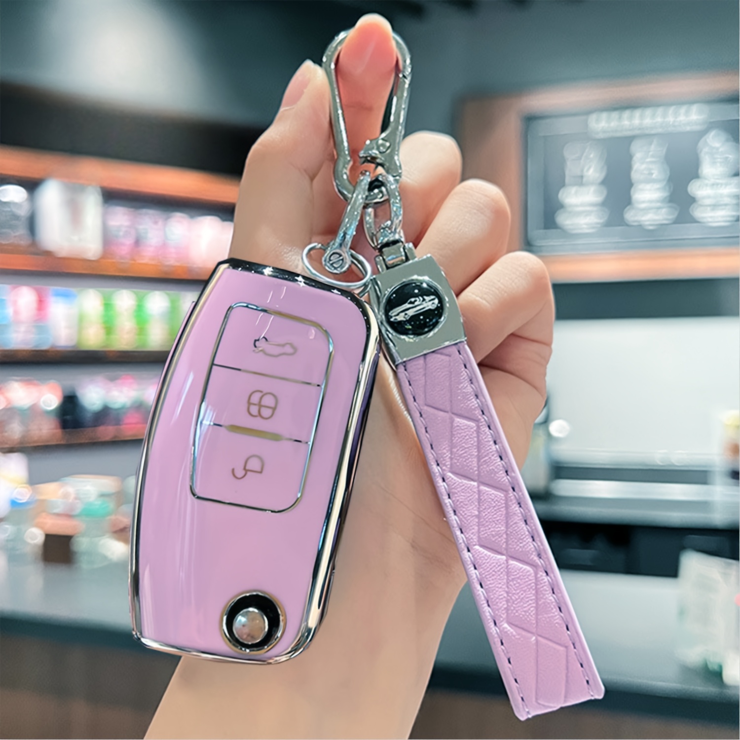 Tpu Car Remote Flip Key Fob Cover Key Fob Cover Shell With Keychain For Ford For For Focus 2 For For Kuga For Escape For
