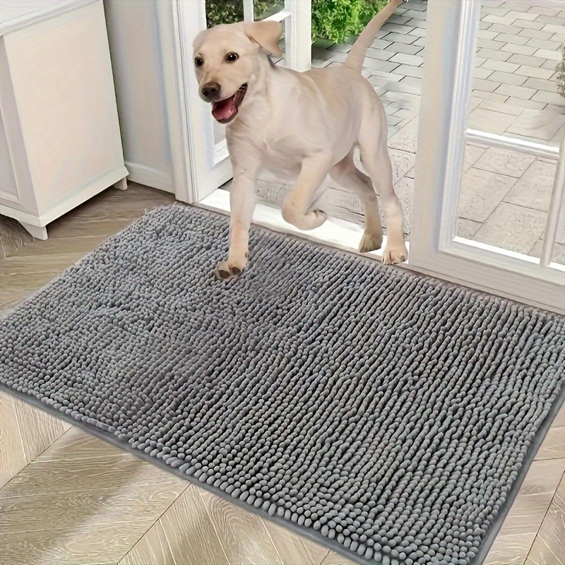 

Quick-dry Microfiber Dog Door Mat - Absorbs Moisture & Dirt, Non-slip, Washable For Muddy Paws - Ideal Indoor Entryway Cleaner