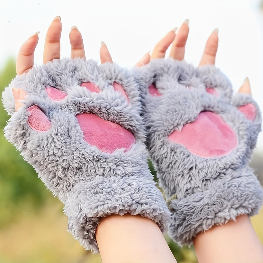 

2pcs Girl Gloves, Thickened Half- Gloves, Or , Knitted ( Knit, ), Christmas, , ( ) , & For Men