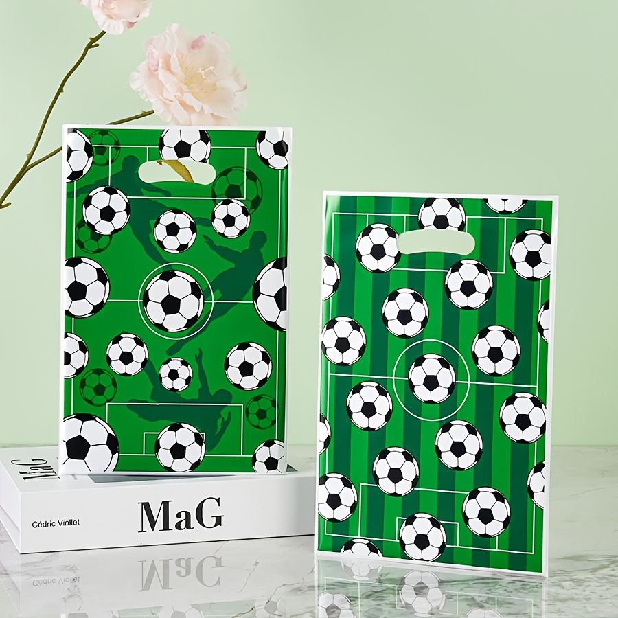 TEMU Cadeau pour Elle/Lui 30 Sacs Fourre-Tout sur le Thème du Football, Décorations de Fête d'Anniversaire, Sacs Fourre-Tout pour Snacks et Bonbons,