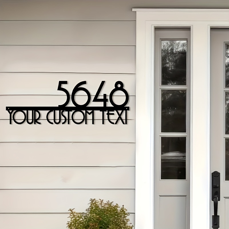 

Custom Metal Address Sign With Personalized Street Numbers - Durable Wall Number Plaque, Ideal For Home, Office, Or Garden, Modern Design, Easy Installation, No Electricity Required.