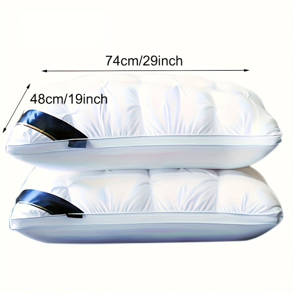 High-quality Pillow from a Luxury 5-star Hotel, Designed for Deep Sleep. Features a Durable High-pillow Core Suitable for All Seasons, with a Hypoallergenic Polyester Pillowcase That Is Machine Washable. Ideal for Bedrooms, RVs, and Other Spaces