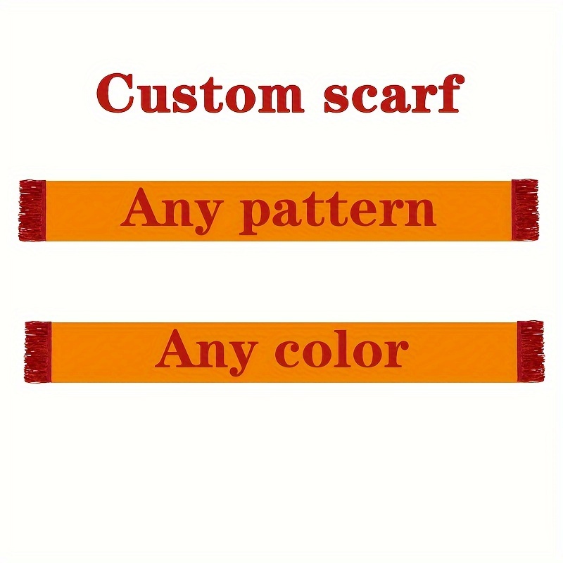 TEMU [Anpassung] ., personalisierter Schal 15x150 cm, jedes Muster, modischer Polyester-Schal