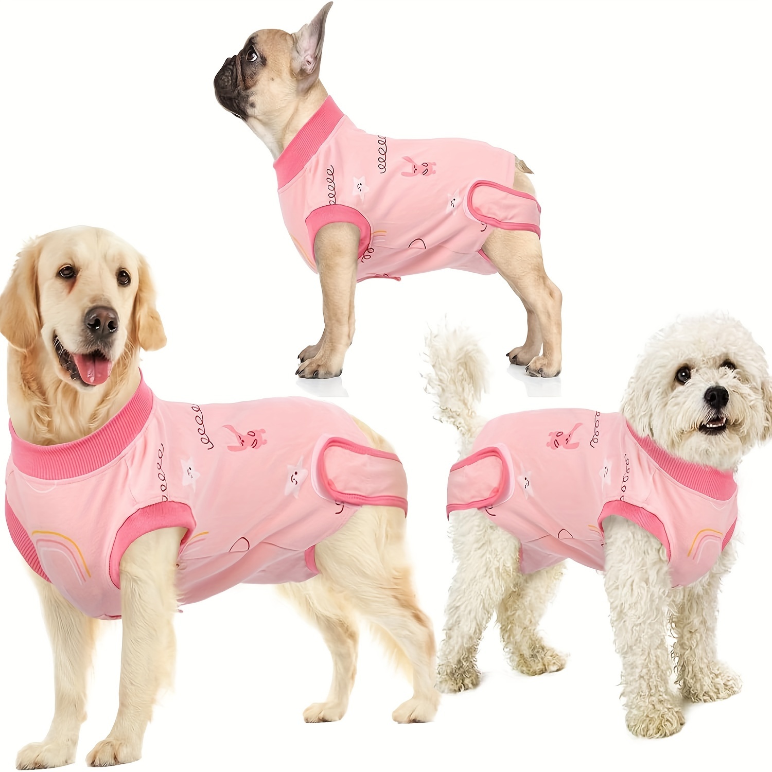 

Dog Recovery Suit After Surgery, Soft Dog Surgery Recovery Suit For Male Female Pet Dogs Cats, Dog Spay Neuter Onesie Snugly Shirt, Dog Cone Alternative Anti-licking Abdominal Wound