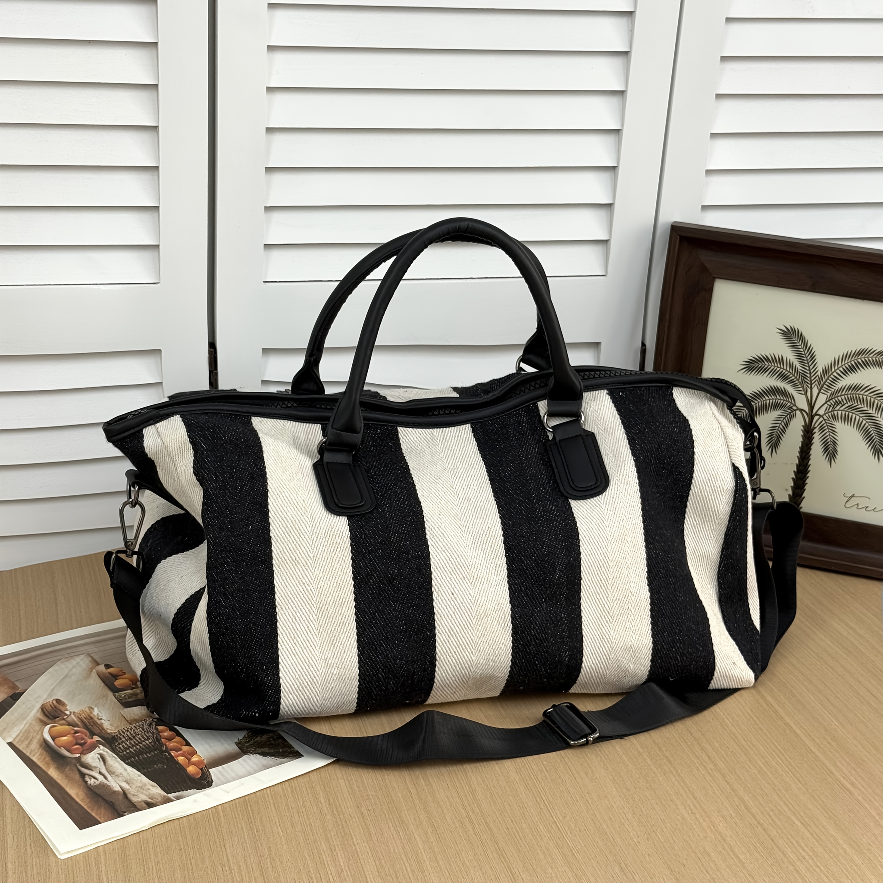 TEMU Men's And Women's Lightweight Travel Duffel Bag, Large Capacity Luggage Crossbody Bag, Niche Women's Tote Bag For Travel And Fitness