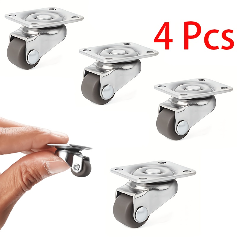Image of Swivel Small Casters Castor Wheels Swivel Castor Wheel, 4pcs For Trolley Wheels With Stainless , Castor Wheels For Garden Planter Storage Cart