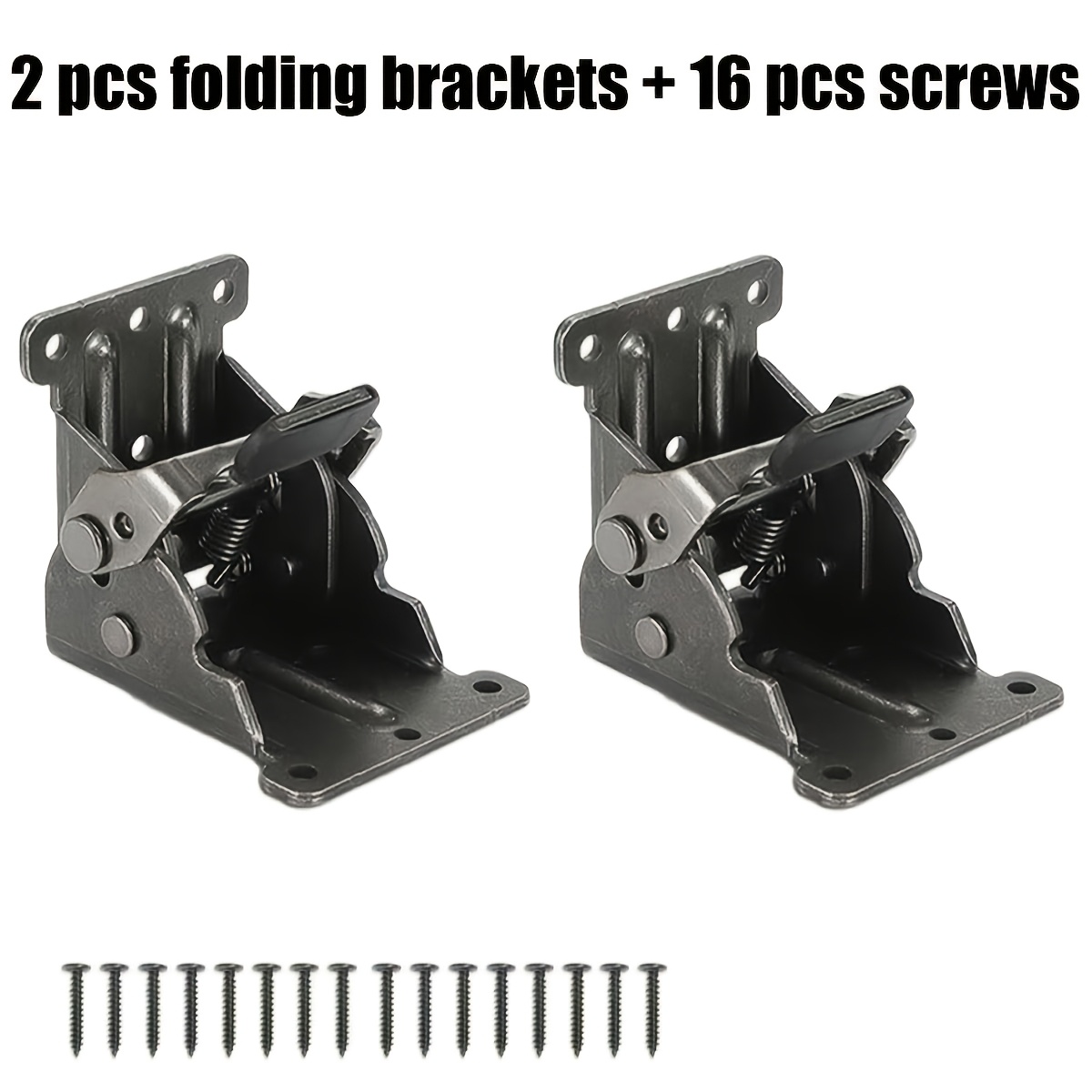 TEMU 18pcs Folding Table Support With Locking Hinges And Screws (2 Supports + 16 Screws). Hinges Adjustable From 0-90- With Locking Mechanism.