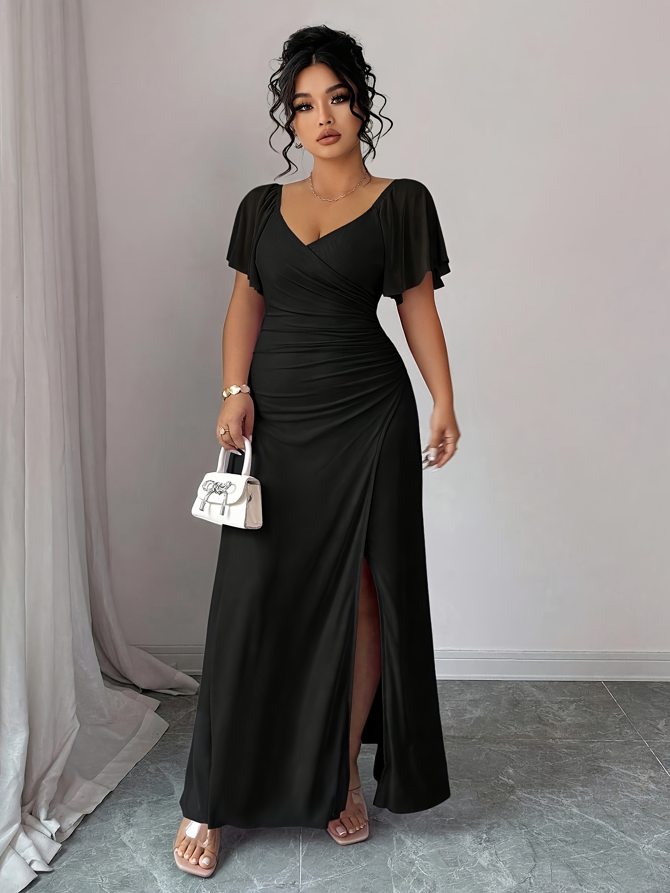 black formal dresses sold on Temu Canada
