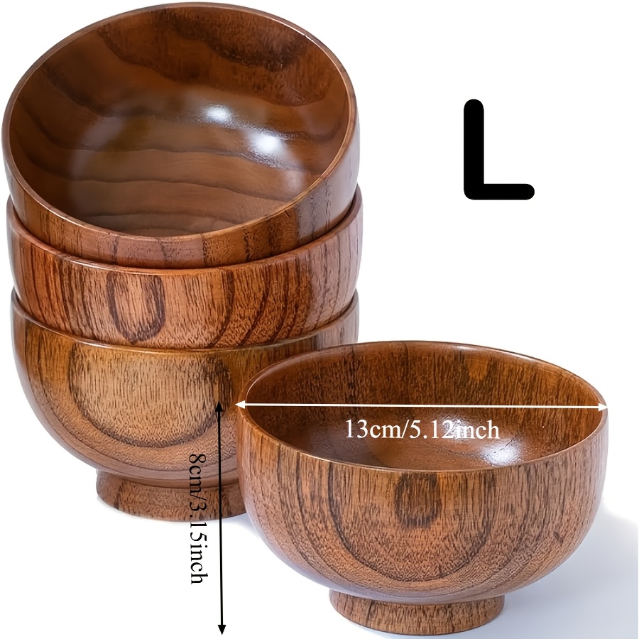 Temu – TEMU 4pcs Set, Hand-polished Bamboo Bowls, Non-slip And Durable Finger Bowls, Household Dining Salad Dipping Sauce Bowls, Decorative Bowls For Cooked