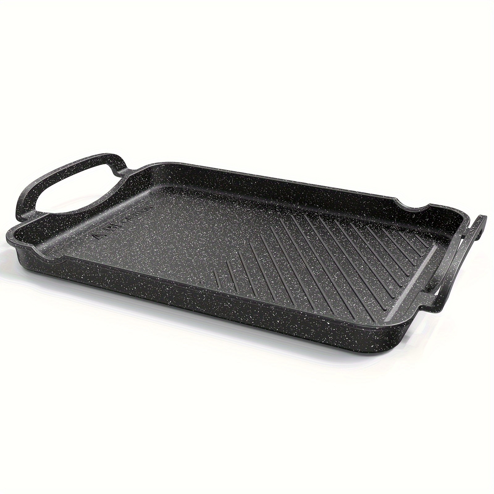 

Nonstick Griddle/grill With Dual Stovetop Compatibility, Granite Cast Aluminum Skillet Pan For Induction, Perfect For Gas Grill, Ideal For Camping & Bbq, Oven And Dishwasher Safe