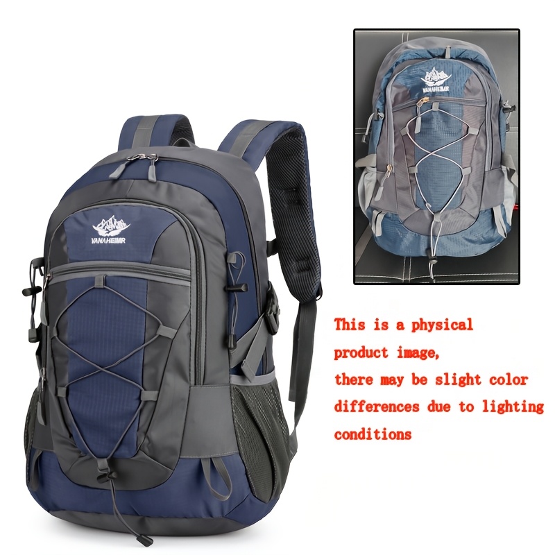 TEMU Large Capacity Hiking Backpack, And Multi-pocket Unisex Storage Bag, Can Hang Hiking Poles, Anti-theft And Multifunctional Backpack, Sports And