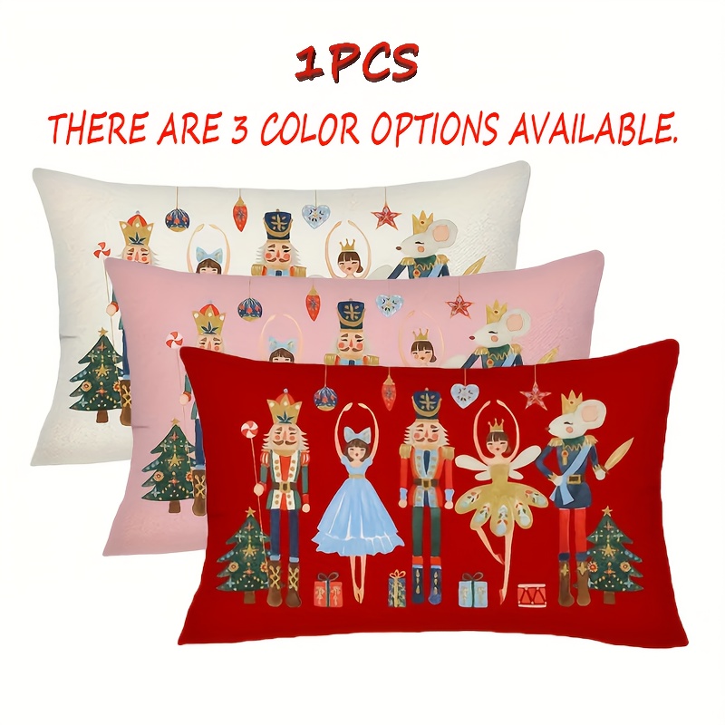 

1pc Christmas , 12x20 , Polyester, - , , Zippered, , Decorative For Sofa, , Bed, Car, , - Seasonal ( Not Included)