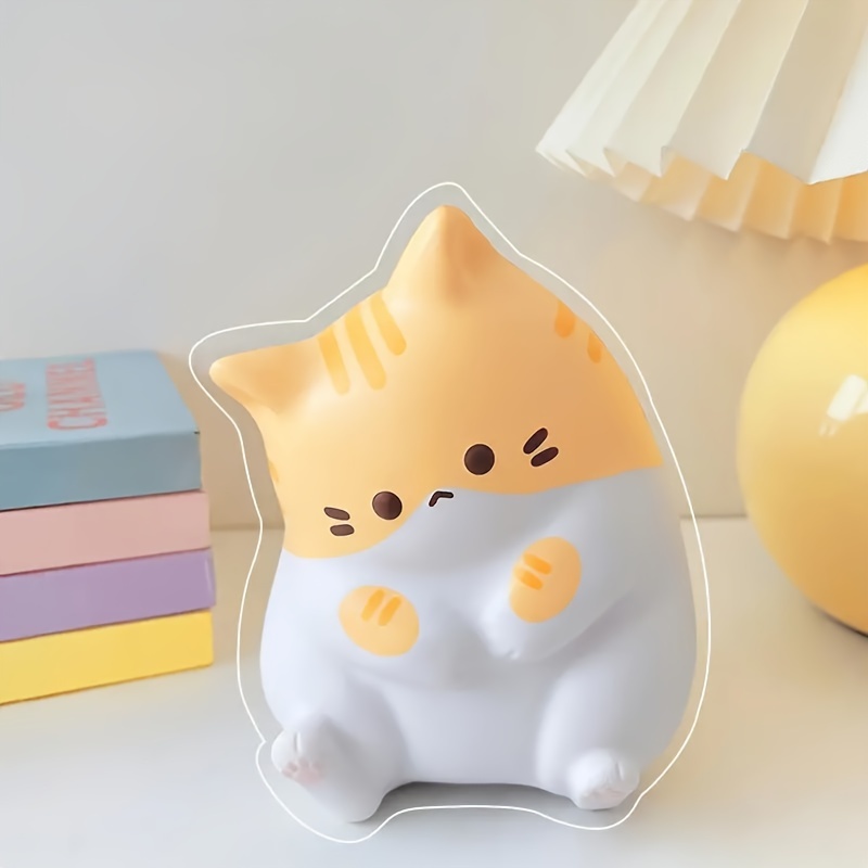 1pc Cute Cartoon Cat Squeeze Toy, Soft Slow Rebound PU Pop Fidget, Mixed Colors, Ideal for Kids & Adults, Perfect for Halloween & Christmas Gifts