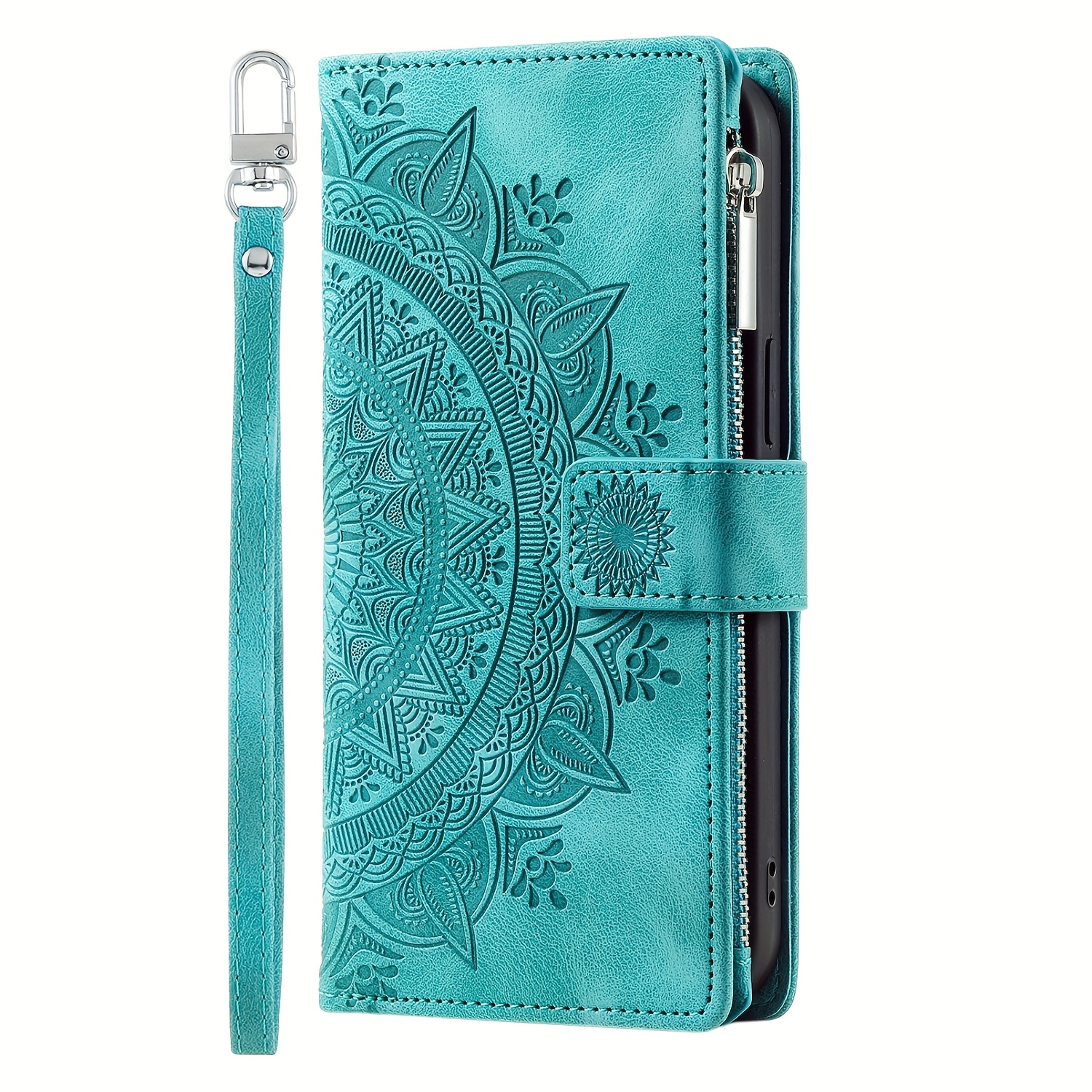 Custodia Portafoglio In Pelle Per Samsung Galaxy A6 Plus 2018 - Motivo Mandala 3D Fiore Rosso - Con Pennino - 6
