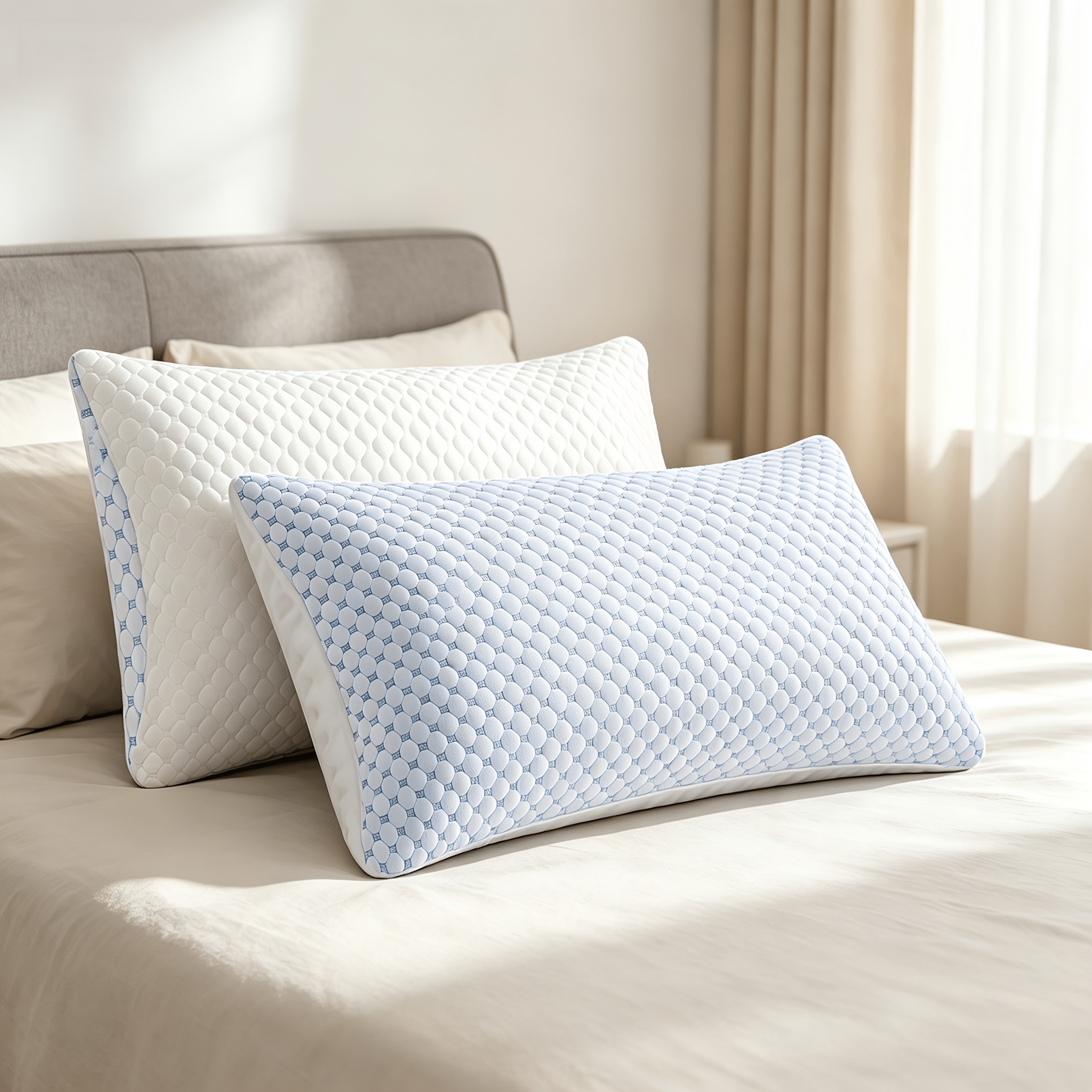 TEMU Hotel Quality Non-collapsing Down Alternative Pillows King Size For Sleeping 2 Pack