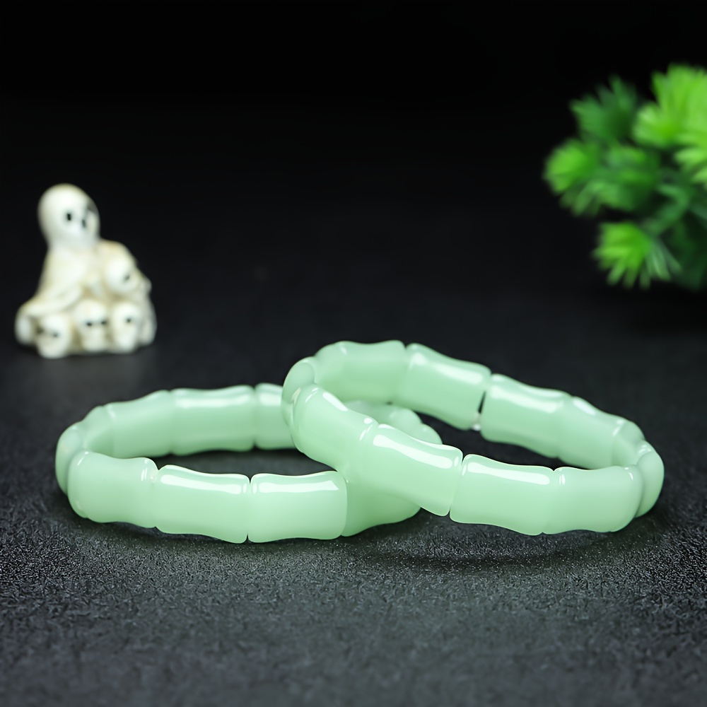 

Natural Stone Bamboo Bracelet For Men And Women - Handcrafted, Smooth , Cool Stylish, Ideal For , Birthday, , And Couple Gifts